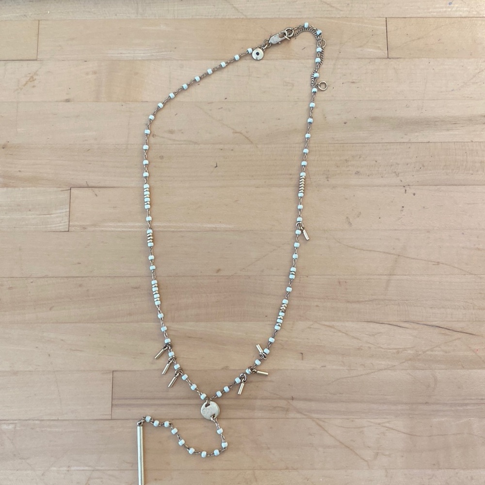 Madewell gold and white necklace